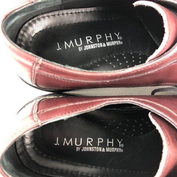 J. Murphy Men's Size 11M Novick Burgundy Red Leather Cap Toe Oxfords Dress Shoes - Picture 11 of 13